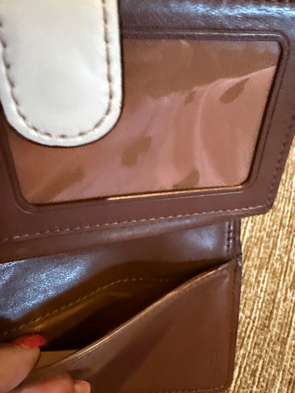 Coach Brown Monogram Canvas Wallet with White Leather and Tab Accent 💼 - Picture 9 of 16